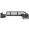 vidaXL Garden Lounge Set Black Solid Pinewood Large Modular