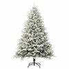 vidaXL Artificial Pre-lit Christmas Tree Green 70.9" PVC and PE