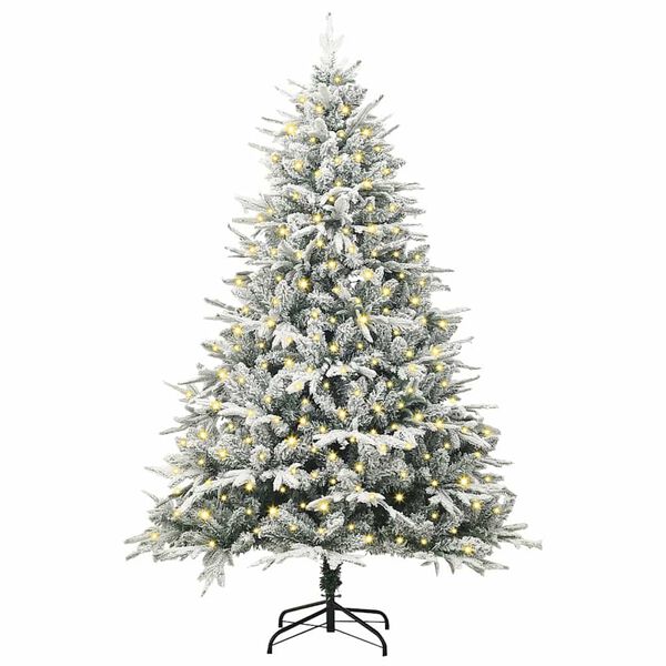 vidaXL Artificial Pre-lit Christmas Tree Green 70.9" PVC and PE