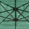 vidaXL Garden Parasol Green Polyester, powder-coated steel