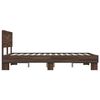 vidaXL Bed Frame Brown Oak Engineered wood, metal Small Double Durable