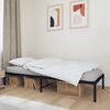 vidaXL Bed Frame Black Powder-Coated Steel Small Single Metal Bed Frame
