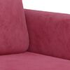 vidaXL Sofa Set Wine red Velvet (100% polyester), metal, textilene, plywood