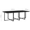 vidaXL Outdoor Dining Set Black Steel frame Large Removable Covers