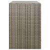vidaXL Double Wheelie Bin Shed Gray 55.1"x31.5"x46.1" Poly Rattan