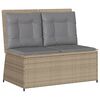 vidaXL Patio Lounge Set Beige and Light Gray