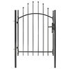 vidaXL Garden Gate Steel 39.4"x59.1" Black