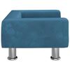 vidaXL Dog Bed Blue 50x40 x 10.4 " Velvet