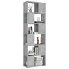 vidaXL Book Cabinet Room Divider Concrete Grey Engineered wood Standard