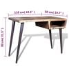 vidaXL Desk Multi-color Reclaimed wood, Painted iron 43.3 x 19.7 x 31.5 in