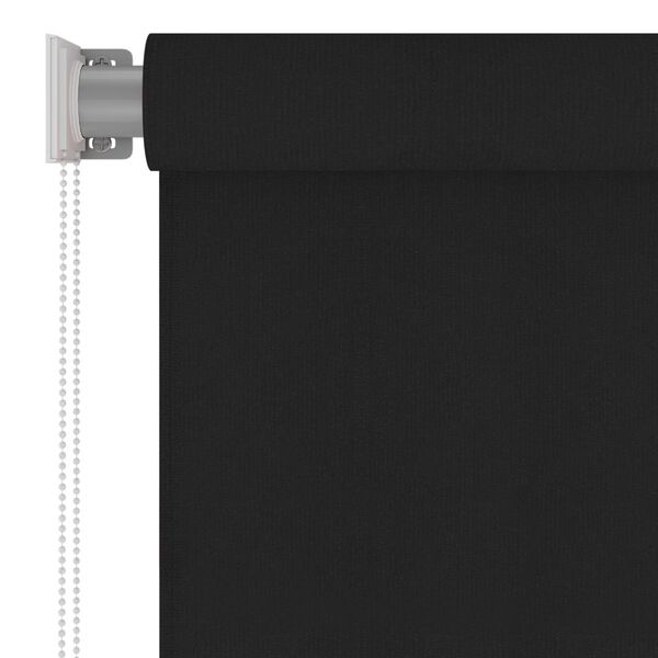 vidaXL Roller Blind Black High-density polyethylene (HDPE) 63.0 x 55.1 in