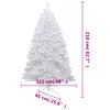 vidaXL Artificial Hinged Christmas Tree White PVC 82.7 in height