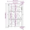 vidaXL Garden Gate 39.4x49.2" Corten Steel Bamboo Design