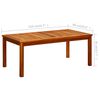 vidaXL Coffee Table Natural Wood Solid Acacia Wood Medium Durable