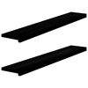 vidaXL Window Sills 2 pcs Dark Brown 47.2x7.9x0.8" Solid Wood Oak