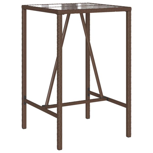 vidaXL Outdoor Bar Table Brown and Black