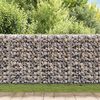 vidaXL Gabion Wall with Covers Galvanized Steel 19.7"x7.78"x39.4"