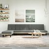 vidaXL L-shaped Sofa Bed Dark Grey