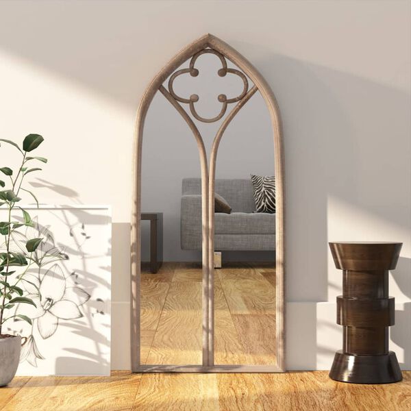 vidaXL Mirror Sand Iron, Glass 39.4 x 17.7 in Decorative Inlays Mirror