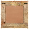 vidaXL Mirror Natural mango wood color Solid mango wood 19.7x19.7 in