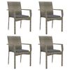 vidaXL Garden Dining Set Gray PE rattan Modular Garden Dining Set