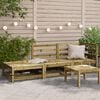 vidaXL Garden Sofa Natural Wood Treated pine wood 2-seater Modular