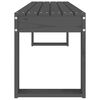 vidaXL Garden Bench Grey Solid pine wood 43.3x15.0x17.7 in Durable