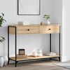 vidaXL Console Table Sonoma Oak Engineered Wood Narrow Adjustable Feet