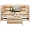vidaXL 3 Piece Patio Lounge Set with Cushions Solid Wood Pine