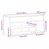 vidaXL Shoe Bench Sonoma oak Engineered wood Standard Shoe Bench