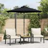 vidaXL Garden Parasol Black Polyester, Steel Large Tiltable