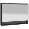 vidaXL Mirror Cabinet Anthracite MDF with melamine surface, Glass