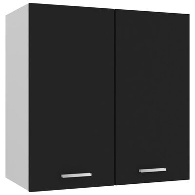 vidaXL Hanging Cabinet Black 23.6"x12.2"x23.6" Engineered Wood