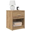 vidaXL Bedside Cabinet Set of 2 Artisan oak Engineered wood Medium