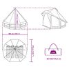 vidaXL Family Tipi Tent Folding with Roof Green 404 x 370 x 270 cm
