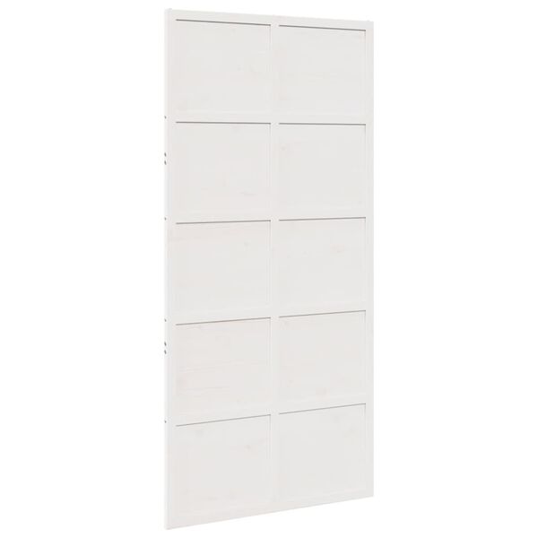 vidaXL Barn Door White 39.4"x81.9" Solid Wood Pine