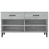 vidaXL Shoe Cabinet Grey Sonoma 40.2x13.8x21.7" Engineered Wood