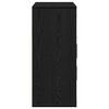 vidaXL Sideboard Black Oak 23.62 x 12.20 x 27.56 in Engineered Wood