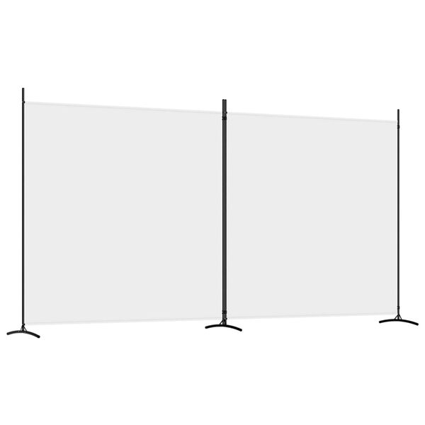 vidaXL 2-Panel Room Divider White 137"x70.9" Fabric
