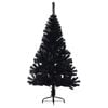vidaXL Artificial Pre-lit Christmas Tree with 150 LEDs Black 59.1" PVC
