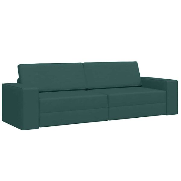 vidaXL Sofa Bed Dark Green 96.46 x 30.71 x 30.31 in Velvet