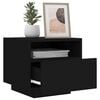 vidaXL Bedside Cabinet Black Engineered wood Compact Bedside Cabinet