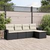 vidaXL Garden Sofa Set Black, Cream White