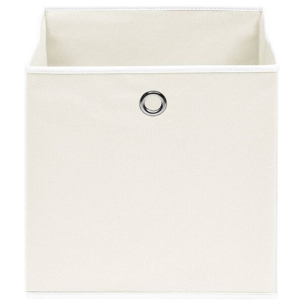 vidaXL Storage Box Set of 10 White Non-woven fabric (100% polyester)