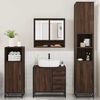 vidaXL Bathroom Furniture Set Brown Oak Engineered Wood Medium