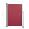 vidaXL Side Awning Red Polyester with PU coating 47.2 x 118.1 in