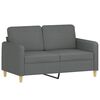 vidaXL Sofa Set Dark grey Fabric (100% polyester), Metal, Textilene, Plywood