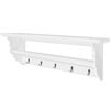 vidaXL Coat Rack White MDF Medium Coat Rack Rectangular Baroque
