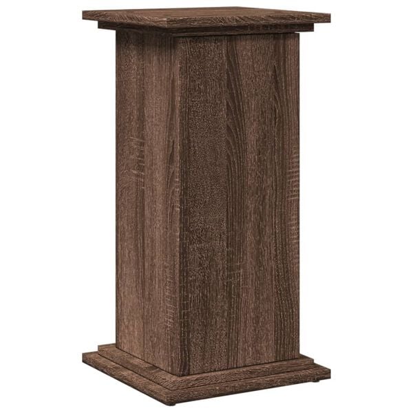 vidaXL Display Stand with Storage Brown Oak 12.2x11.8x23.6" Engineered Wood