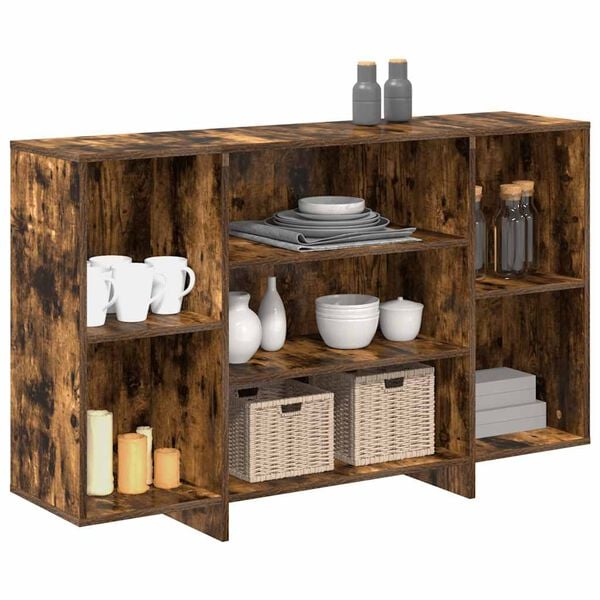 vidaXL Sideboard Smoked Oak 47.2"x11.8"x29.5" Engineered Wood